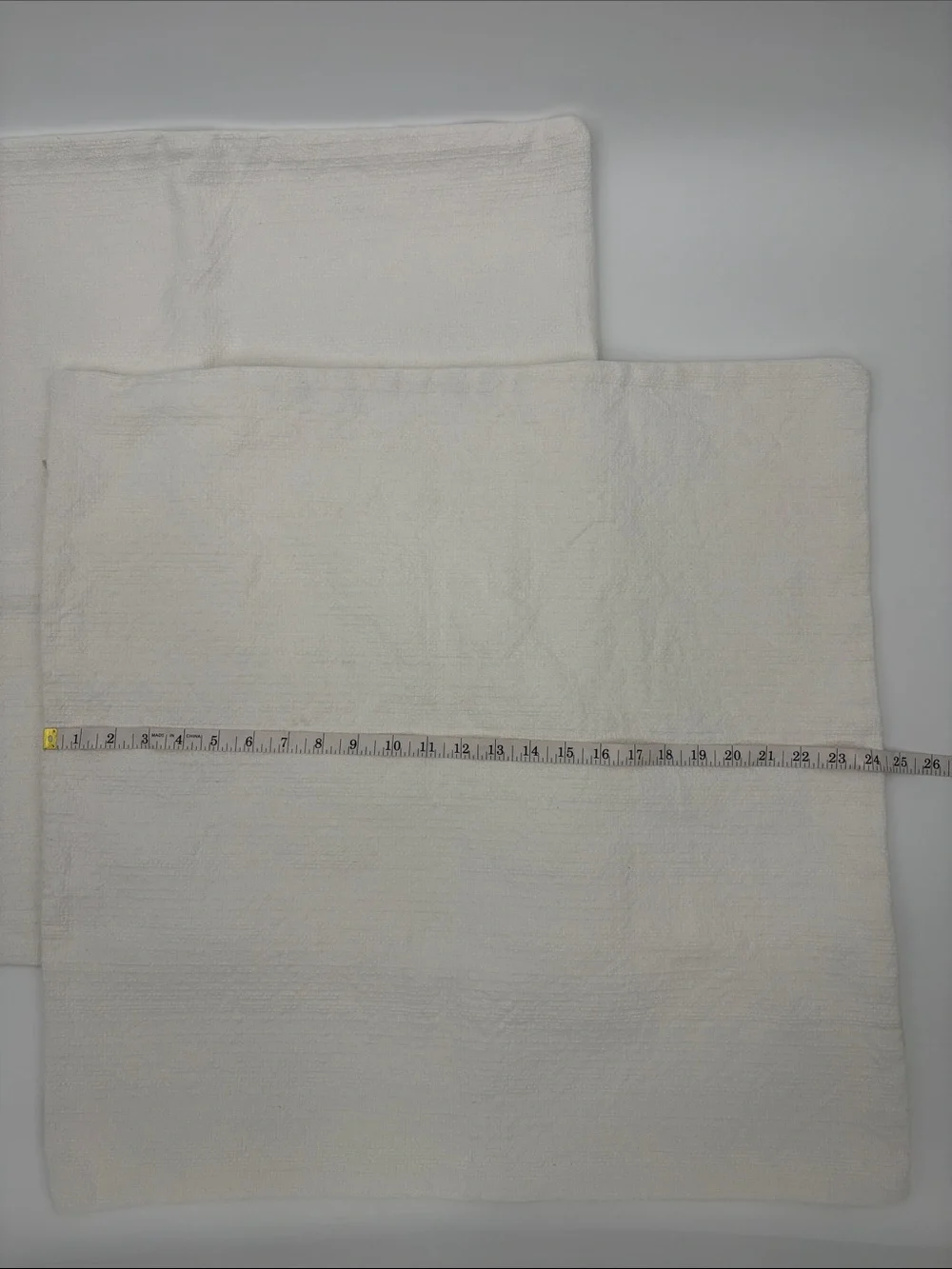 Pottery Barn White Textured Pillow Shams - Set of 2